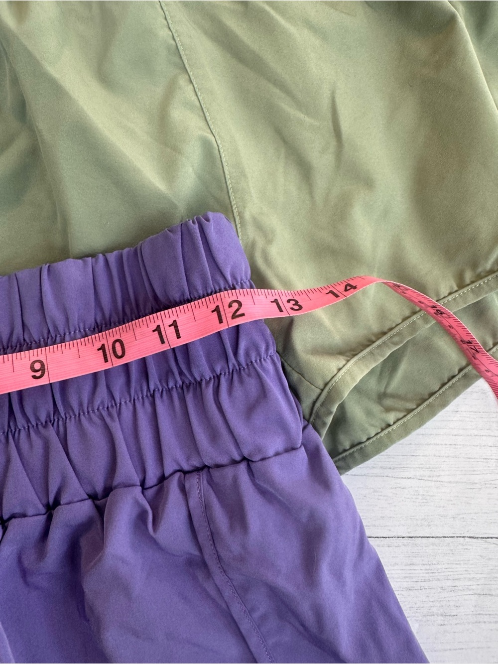 New In S High Rise Athletic Shorts 3 Pack Black Purple Sage with lining Stretch - Picture 9 of 9